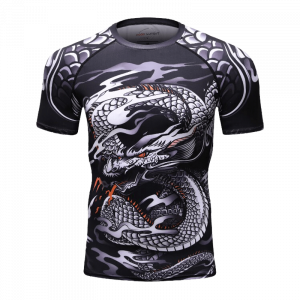 Camiseta deportiva rashguard dragon chino cody lundin en camisetas unicas