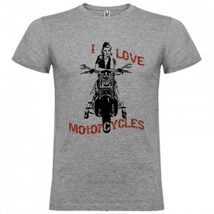 Camiseta con diseno original i love motorcycles estampado pontevedra camisetas unicas
